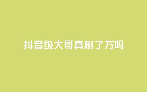 抖音60级大哥真刷了2000万吗 - 抖音60级大哥真实花费2000万吗揭秘~ 第1张 抖音60级大哥真刷了2000万吗 - 抖音60级大哥真实花费2000万吗揭秘~ 第1张