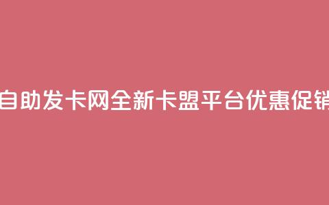 自助发卡网：全新卡盟平台优惠促销  第1张