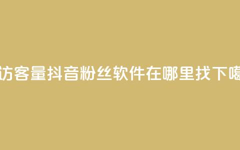 刷访客量QQ - 抖音粉丝软件在哪里找  第1张
