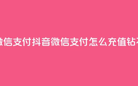 抖音怎么充值钻石用微信支付 - 抖音微信支付怎么充值钻石？实操教程分享！~  第1张
