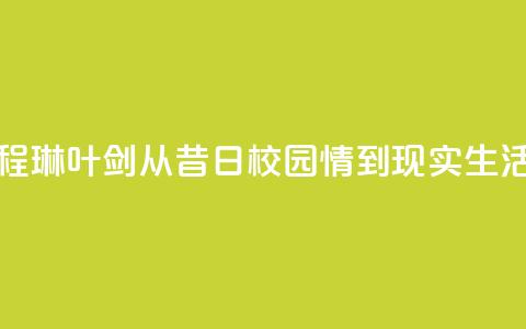 程琳叶剑:从昔日校园情到现实生活 第1张 程琳叶剑:从昔日校园情到现实生活 第1张