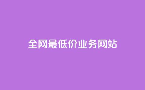 全网最低价业务网站 - 全网最优惠价格服务平台揭晓~  第1张