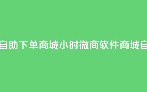 24小时微商软件自助下单商城(24小时微商软件商城自助下单)  第1张 24小时微商软件自助下单商城(24小时微商软件商城自助下单)  第1张