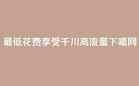 最低花费享受千川高流量  第1张