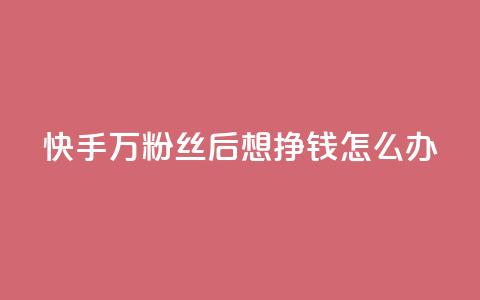 快手1万粉丝后想挣钱怎么办 - 如何在快手1万粉丝后实现收入?! 第1张 快手1万粉丝后想挣钱怎么办 - 如何在快手1万粉丝后实现收入?! 第1张
