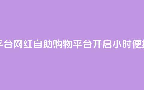 网红24小时自助购物平台 - 网红自助购物平台开启24小时便捷购物新体验！  第1张