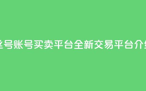 抖音粉丝号账号买卖平台:全新交易平台介绍  第1张 抖音粉丝号账号买卖平台:全新交易平台介绍  第1张