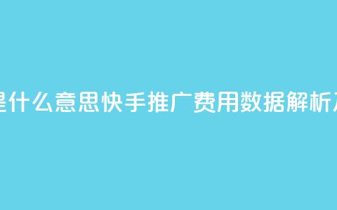 快手推广消耗数据是什么意思 - 快手推广费用数据解析及其含义探讨! 第1张 快手推广消耗数据是什么意思 - 快手推广费用数据解析及其含义探讨! 第1张