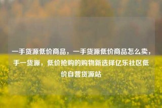 一手货源低价商品,一手货源低价商品怎么卖,手一货源,低价抢购的购物新选择亿乐社区低价自营货源站