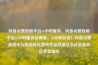 抖音点赞自助平台24小时服务,抖音点赞自助平台24小时服务在哪里,24小时在线!抖音点赞自助平台助您轻松提升作品热度亿乐社区低价自营货源站