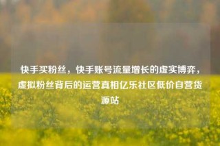 快手买粉丝,快手账号流量增长的虚实博弈,虚拟粉丝背后的运营真相亿乐社区低价自营货源站