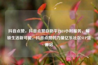 抖音点赞,抖音点赞自助平台24小时服务,解锁生活新可能,抖音点赞的力量亿乐社区SUP货源站