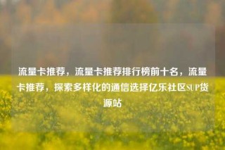 流量卡推荐，流量卡推荐排行榜前十名，流量卡推荐，探索多样化的通信选择亿乐社区SUP货源站