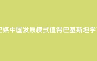 巴媒：中国发展模式值得巴基斯坦学习