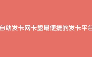 自助发卡网卡盟——最便捷的发卡平台