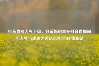 抖音直播人气下单,好莱坞明星在抖音直播间的人气与成功之道亿乐社区SUP货源站