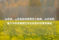 QQ会员,qq会员自动续费怎么取消,QQ会员的魅力与未来展望亿乐社区低价自营货源站