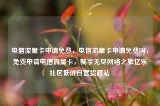 电信流量卡申请免费,电信流量卡申请免费吗,免费申请电信流量卡,畅享无尽网络之旅亿乐社区低价自营货源站