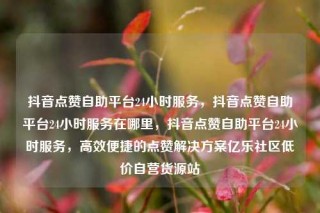 抖音点赞自助平台24小时服务,抖音点赞自助平台24小时服务在哪里,抖音点赞自助平台24小时服务,高效便捷的点赞解决方案亿乐社区低价自营货源站