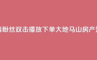 抖音粉丝双击播放下单0.01大地马山房产活动,网红商店24小时自助购买 - qq点赞业务网站平台 - 超低价qq空间业务