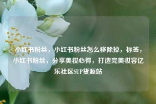 小红书粉丝,小红书粉丝怎么移除掉,标签,小红书粉丝,分享美妆心得,打造完美妆容亿乐社区SUP货源站