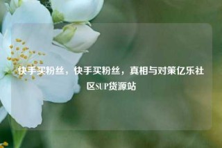 快手买粉丝，快手买粉丝，真相与对策亿乐社区SUP货源站