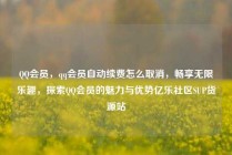 QQ会员，qq会员自动续费怎么取消，畅享无限乐趣，探索QQ会员的魅力与优势亿乐社区SUP货源站
