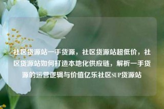 社区货源站一手货源，社区货源站超低价，社区货源站如何打造本地化供应链，解析一手货源的运营逻辑与价值亿乐社区SUP货源站