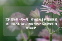买抖音粉丝10元一万,揭秘低成本抖音涨粉策略,10元万粉背后的流量密码亿乐社区低价自营货源站