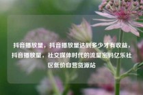 抖音播放量，抖音播放量达到多少才有收益，抖音播放量，社交媒体时代的流量密码亿乐社区低价自营货源站