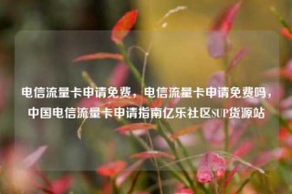 电信流量卡申请免费,电信流量卡申请免费吗,中国电信流量卡申请指南亿乐社区SUP货源站