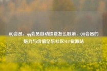 QQ会员,qq会员自动续费怎么取消,QQ会员的魅力与价值亿乐社区SUP货源站