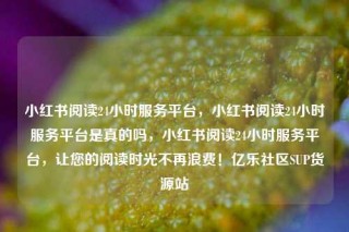 小红书阅读24小时服务平台，小红书阅读24小时服务平台是真的吗，小红书阅读24小时服务平台，让您的阅读时光不再浪费！亿乐社区SUP货源站