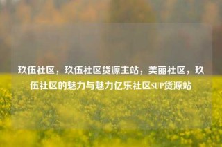 玖伍社区,玖伍社区货源主站,美丽社区,玖伍社区的魅力与魅力亿乐社区SUP货源站