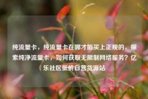 纯流量卡，纯流量卡在哪才能买上正规的，探索纯净流量卡，如何获取无限制网络服务？亿乐社区低价自营货源站