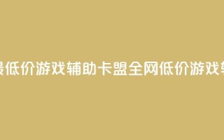 全网最低价游戏辅助卡盟(全网低价游戏辅助盟)