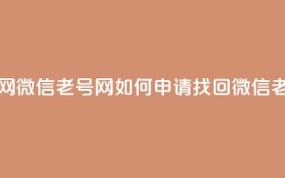 51微信老号网 - 51微信老号网如何申请找回微信老号~