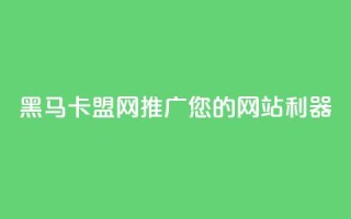 黑马卡盟网:推广您的网站利器