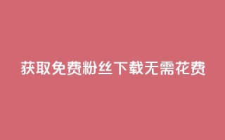 获取免费粉丝,下载无需花费
