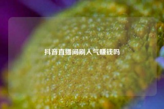 抖音直播间刷人气赚钱吗