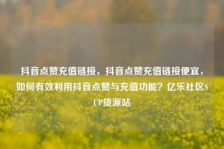 抖音点赞充值链接,抖音点赞充值链接便宜,如何有效利用抖音点赞与充值功能?亿乐社区SUP货源站