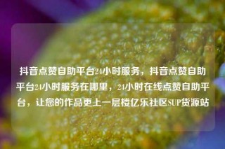 抖音点赞自助平台24小时服务,抖音点赞自助平台24小时服务在哪里,24小时在线点赞自助平台,让您的作品更上一层楼亿乐社区SUP货源站