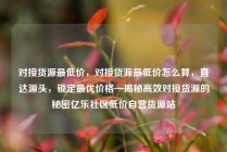 对接货源最低价,对接货源最低价怎么算,直达源头,锁定最优价格—揭秘高效对接货源的秘密亿乐社区低价自营货源站