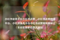 小红书业务平台小红书点赞,小红书点赞网络平台,小红书业务平台小红书点赞规则揭秘亿乐社区低价自营货源站