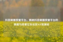 抖音刷播放量平台，揭秘抖音刷播放量平台的真相与危害亿乐社区SUP货源站