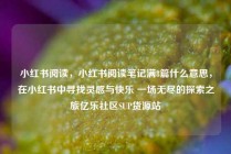 小红书阅读，小红书阅读笔记满8篇什么意思，在小红书中寻找灵感与快乐 一场无尽的探索之旅亿乐社区SUP货源站