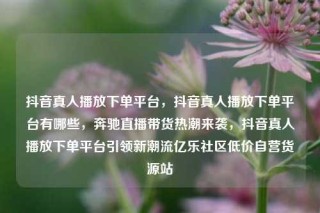 抖音真人播放下单平台,抖音真人播放下单平台有哪些,奔驰直播带货热潮来袭,抖音真人播放下单平台引领新潮流亿乐社区低价自营货源站