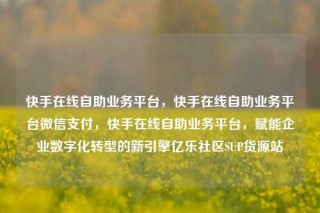 快手在线自助业务平台，快手在线自助业务平台微信支付，快手在线自助业务平台，赋能企业数字化转型的新引擎亿乐社区SUP货源站