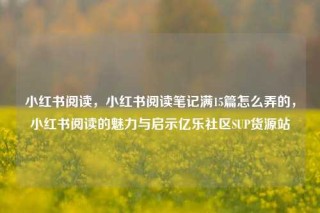 小红书阅读，小红书阅读笔记满15篇怎么弄的，小红书阅读的魅力与启示亿乐社区SUP货源站