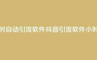 抖音24小时自动引流软件(抖音引流软件24小时自动化)
